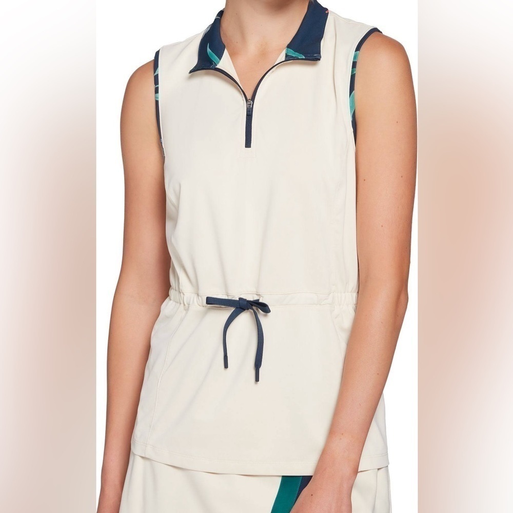 NWT - Lady Hagen Drawstring Sleeveless Golf Polo